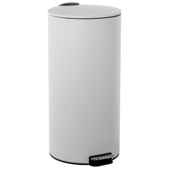 Papelera Acero Inoxidable 27l. C/pedal Blanca Ø29x62cm