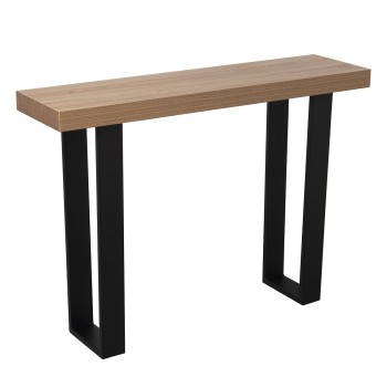 Mesa Entrada Madera Patas Metal+84607,tabler:dm+melamina+pv 110x30x80cm