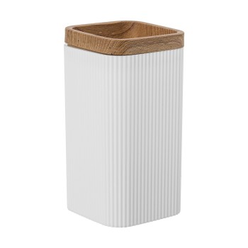 Vaso Baño Acrilico Blanco 7x7x13cm