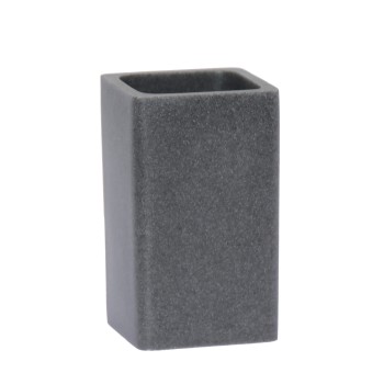 Vaso Baño Acrílico Gris 7x7x12cm