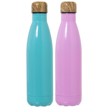 Botella Termo 500 Ml Acero Inox+90948, Verde/rosa Surt. Ø7x27cm