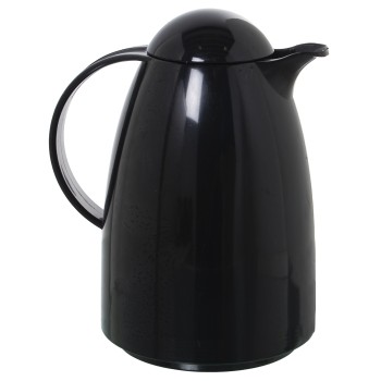 Black Polypropylene/glass Thermos Jug Bpa Free 1l- _19x16x24cm