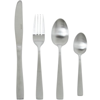 Set 24 Cubiertos Acero Inoxidable Plata Mate (lucia) Apto Para Lavavajillas