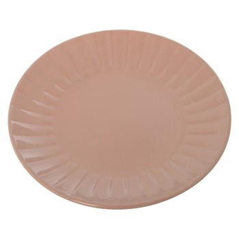 Plato Postre Ceramica Rosa Ø20,5x2,5cm
