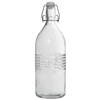 Botella 1l Cristal C/tapón Hermético Ø9x27,5/29cm