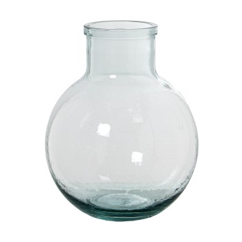 Vaso In Vetro Riciclato - Trasparente - 8l- Ø24x31cm
