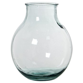 Vaso In Vetro Riciclato - Trasparente - 12l- Ø29x36cm