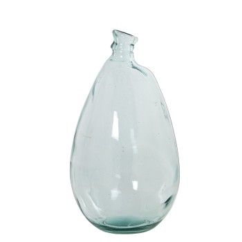 Transparent Recycled Glass Vase_ø26x47cm 12500cc