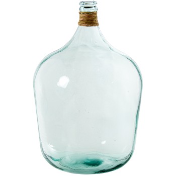 Jarrón Vidrio Reciclado 55cm Transparente C/enea Ø37x55cm, 34l