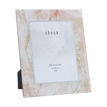 Marble And Golden Glass Photo Frame - 15x20cm- Ext:23x28cm
