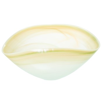 Cream Glass Centrepiece 28x14x12cm