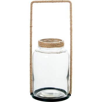 Portavelas Cristal C/asa Ø13x33cm