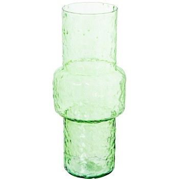 Jarrón Cristal Verde Ø14x33cm