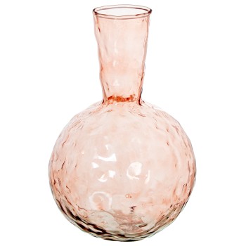 Jarrón Cristal Rosa Ø15x23cm