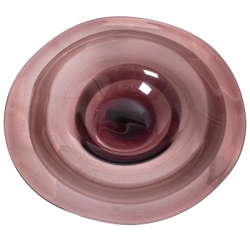 Centro Cristal Tonos Rojos Ø40x6,5cm