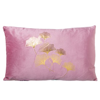 Cojín Terciopelo Rosa/dorado50x30cm C/cremallera 50x30cm