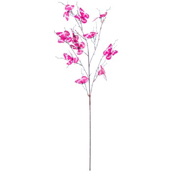 Rama Mariposas Fucsia Poliéster 92cm