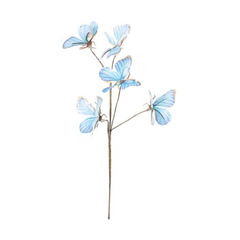Rama Mariposas Celestes Poliéster 35cm
