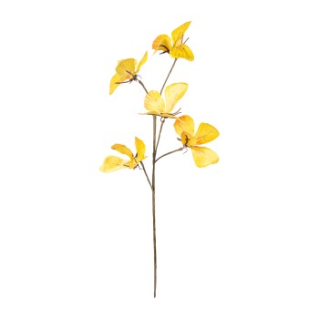 Rama Mariposas Amarillas Poliéster 35cm
