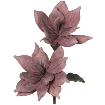 Rama C/2 Flores Rosa 110 Cm,goma Eva+papel Flores:ø28cm, 110cm Alt.