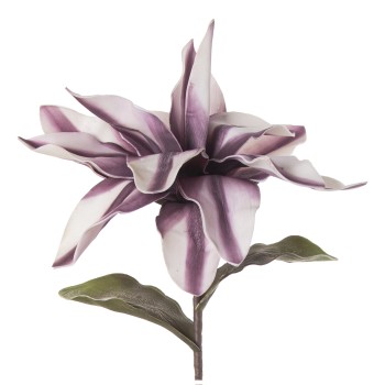 Branches Avec Fleur Violette 90cm - Caoutchouc Eva Et Papier _90cm