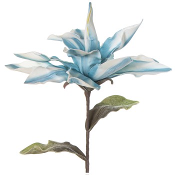 Rama C/flores Azules 90 Cm Goma Eva+papel 90cm