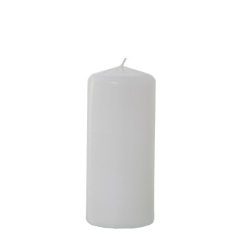 Candele In Cera - 18cm - Bianco Ø8x18cm, Duración 72h. Aprox.
