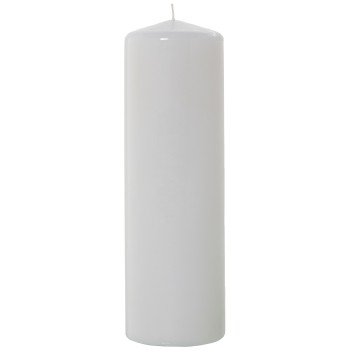 Candele In Cera - 25cm - Bianco Ø8x25cm, Duración 125h. Aprox