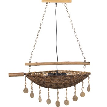 Plafonnier En Bambou- _80x30x104cm Colgada