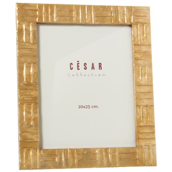 Cadre Photo En Nacre Relief - 20x25cm - Naturelle-