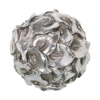 Bola Resina Plateada Ø10cm