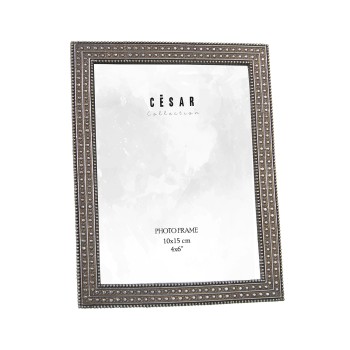 Silver Resin Photo Frame - 10x15cm- Ext:13,5x1,5x18cm