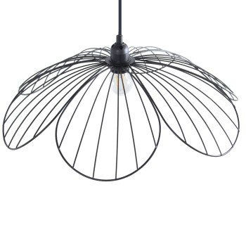 Lámpara Techo Metal Negro +91197, 1xe27 Max40w No Incluida Ø50x16cm Cable:80cm