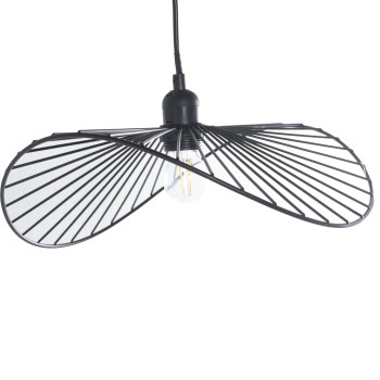 Lámpara Techo Metal Negro +91197, 1xe27 Max40w No Incluida 35x35x11cm Cable:80cm
