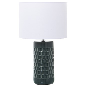 Lámpara Sobremesa Cerámica Celeste, 1xe27, Max.40w Ø25x42cm, Base: Ø10,5x24cm