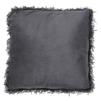 Cojín 45x45cm Terciopelo Gris C/cremallera 45x45cm