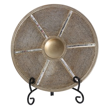 Golden Resin Centerpiece With Iron Holder- _ø30 Cm