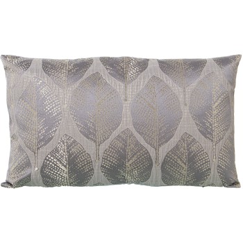 Grey Polyester Pillow With Zip - 30x50cm- 30x50cm