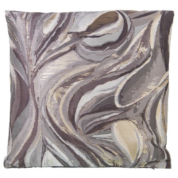 Cojín 43x43cm Poliéster Marrón C/cremallera 43x43cm