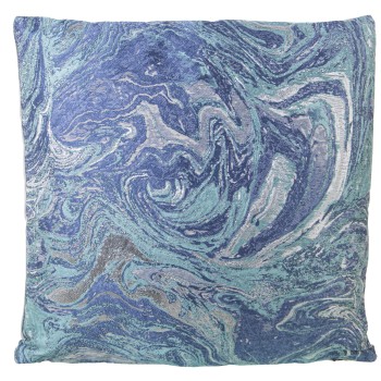 Cuscino In Poliestere Con Zip - Azzurro - 43x43cm- 43x43cm