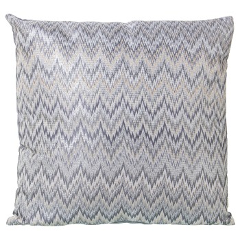 Grey Polyester Pillow With Zip - 43x43cm- 43x43cm