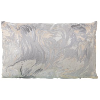 Grey Polyester Pillow With Zip - 30x50cm- 30x50cm