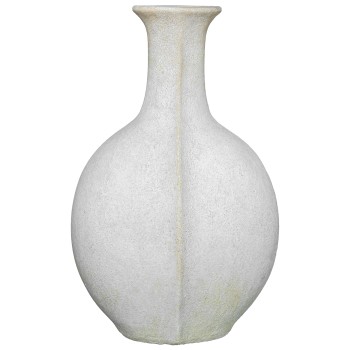 Jarrón Cerámica 46cm Blanco Rústico 29x23x46cm