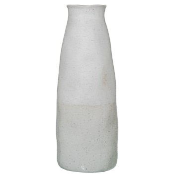 Jarrón Cerámica 50cm Blanco/crema Arena Ø19x50cm