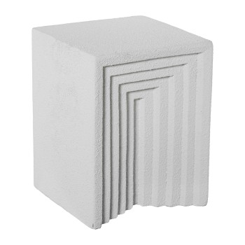 Pedestal Resina Blanco 35x35x44cm