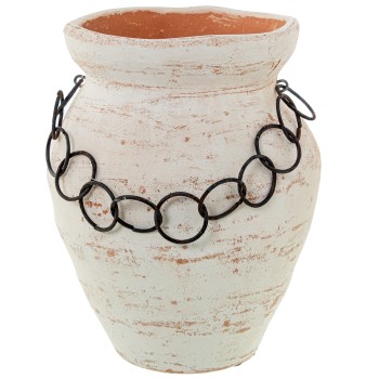 White Ceramic Vase_25x24,5x30,5cm