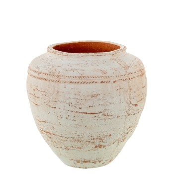 Jarrón Cerámica Blanca Ø29x29cm