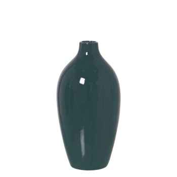 Dark Green Ceramic Vase- Ø10x20cm