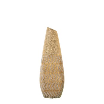 Jarrón Cerámica Dorado 12x7x35cm
