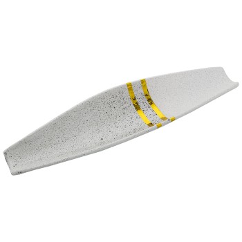 Silver And White Ceramic Centerpiece- 50x14x5cm
